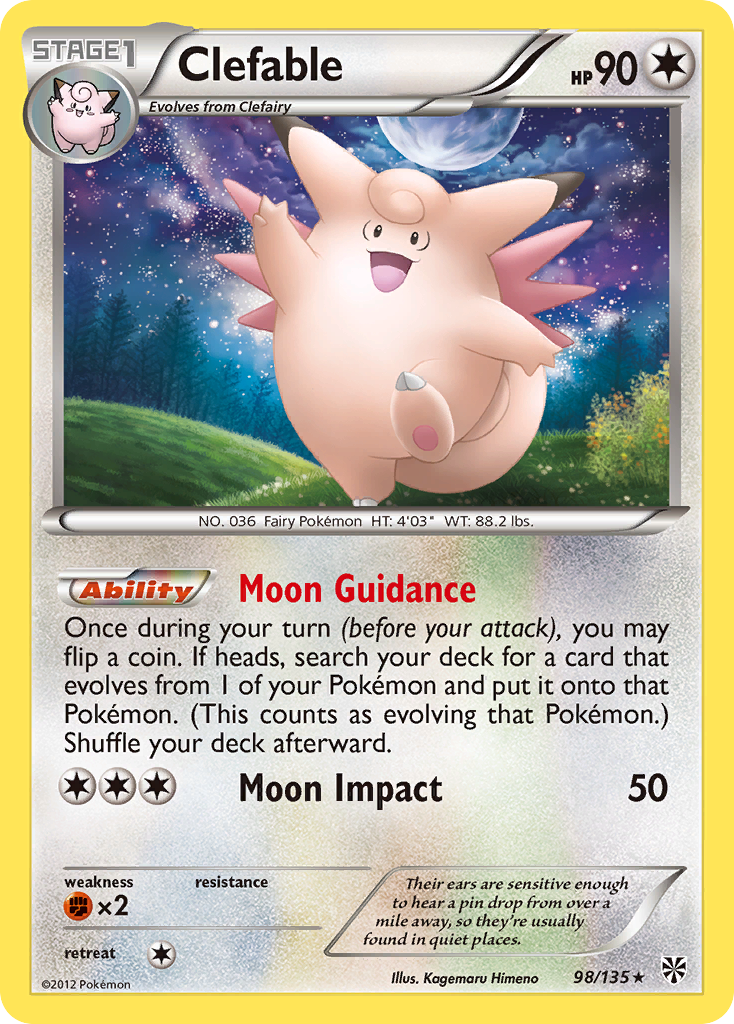 Clefable (98/135) [Black & White: Plasma Storm] | North Game Den