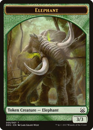 Elephant Token [Duel Decks: Mind vs. Might Tokens] | North Game Den