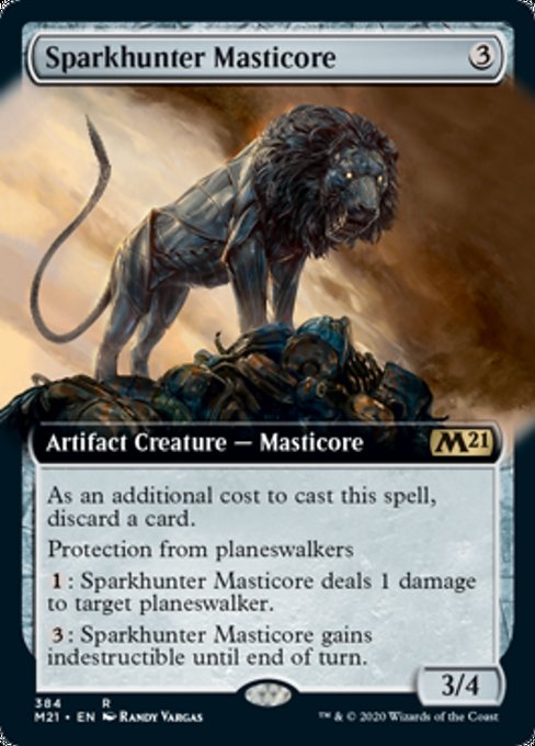 Sparkhunter Masticore (Extended Art) [Core Set 2021] | North Game Den