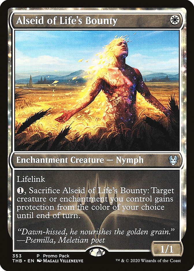Alseid of Life's Bounty (Promo Pack) [Theros Beyond Death Promos] | North Game Den