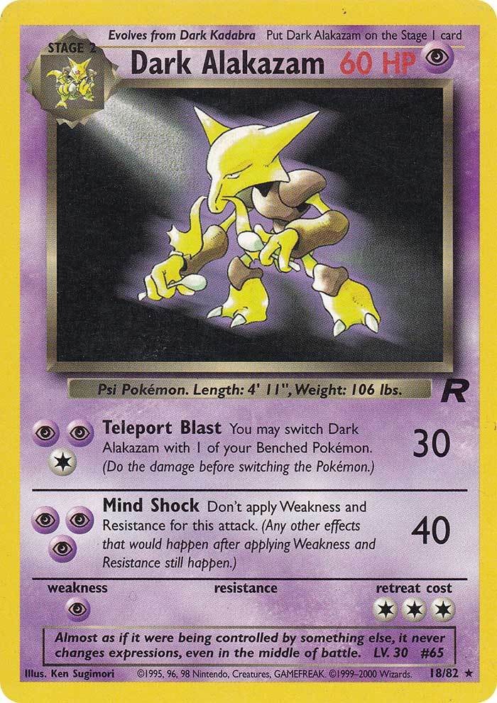 Dark Alakazam (18/82) [Team Rocket Unlimited] | North Game Den