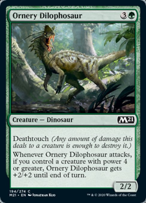 Ornery Dilophosaur [Core Set 2021] | North Game Den