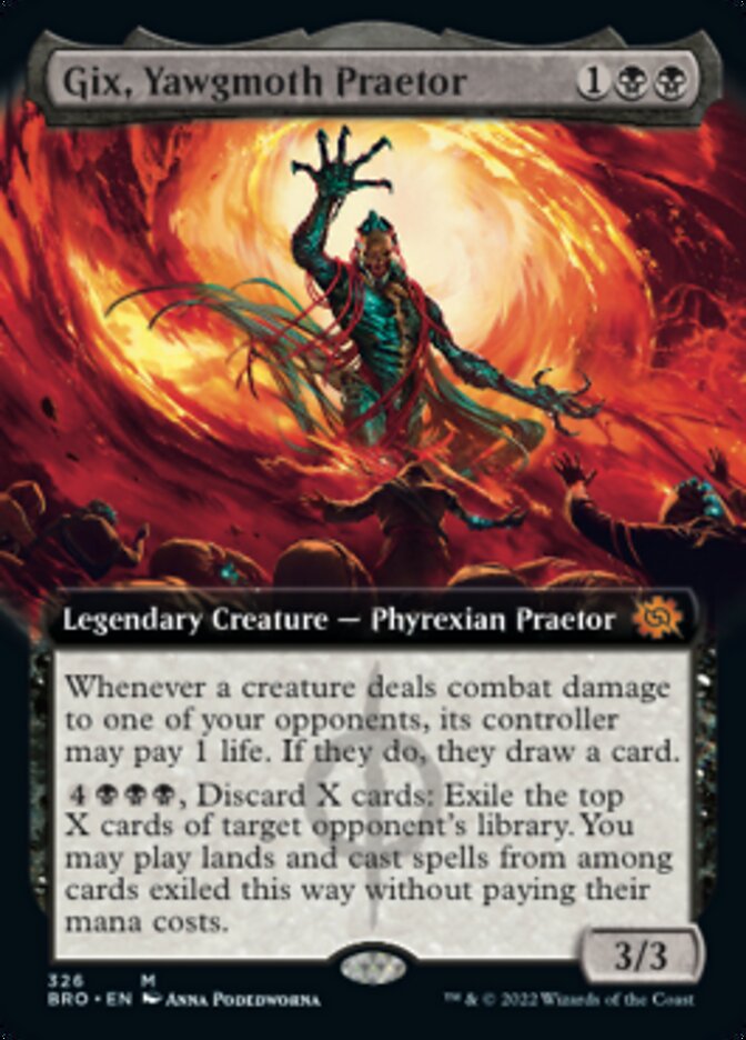 Gix, Yawgmoth Praetor (Extended Art) [The Brothers' War] | North Game Den