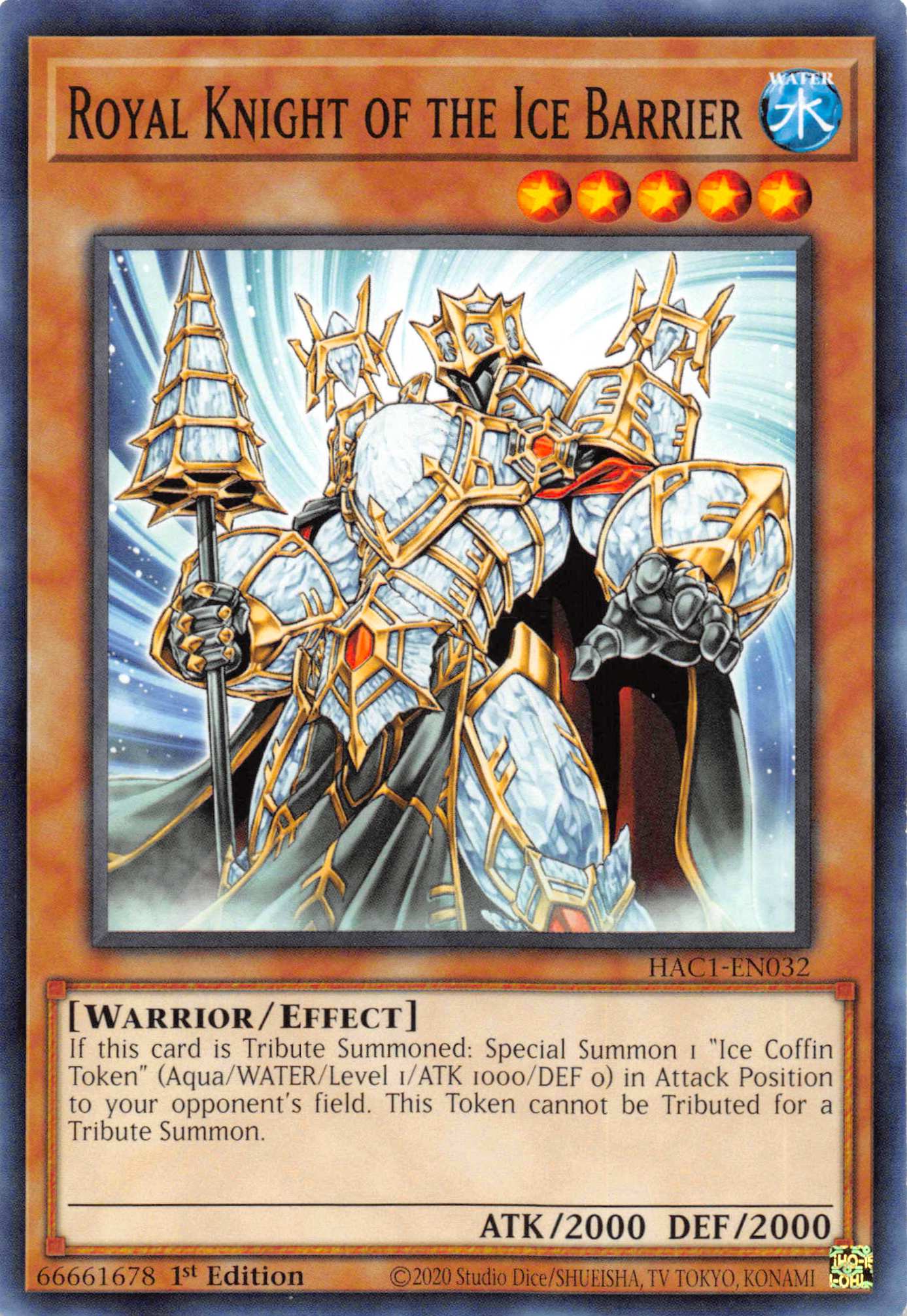 Royal Knight of the Ice Barrier (Duel Terminal) [HAC1-EN032] Parallel Rare | North Game Den