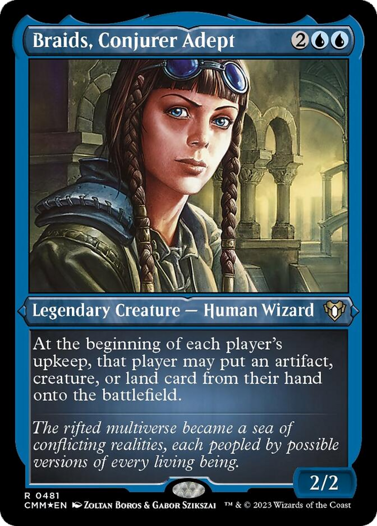 Braids, Conjurer Adept (Foil Etched) [Commander Masters] | North Game Den