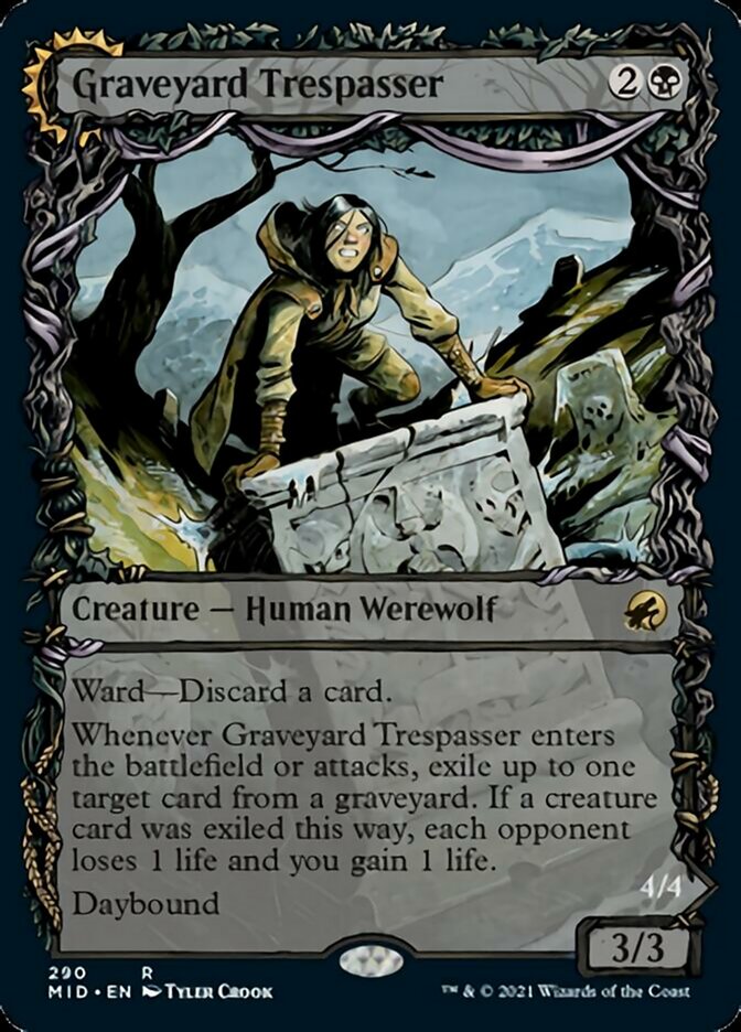 Graveyard Trespasser // Graveyard Glutton (Showcase Equinox) [Innistrad: Midnight Hunt] | North Game Den