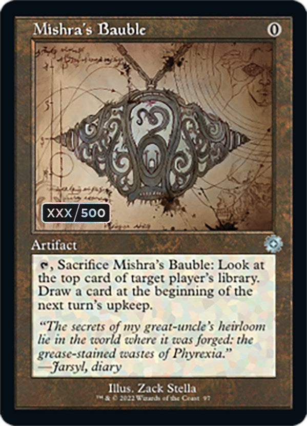 Mishra's Bauble (Retro Schematic) (Serial Numbered) [The Brothers' War Retro Artifacts] | North Game Den