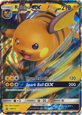 Raichu GX (SM213) (Jumbo Card) [Sun & Moon: Black Star Promos] | North Game Den