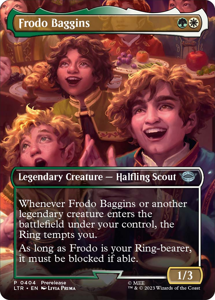 Frodo Baggins (Borderless Alternate Art) [The Lord of the Rings: Tales of Middle-Earth] | North Game Den