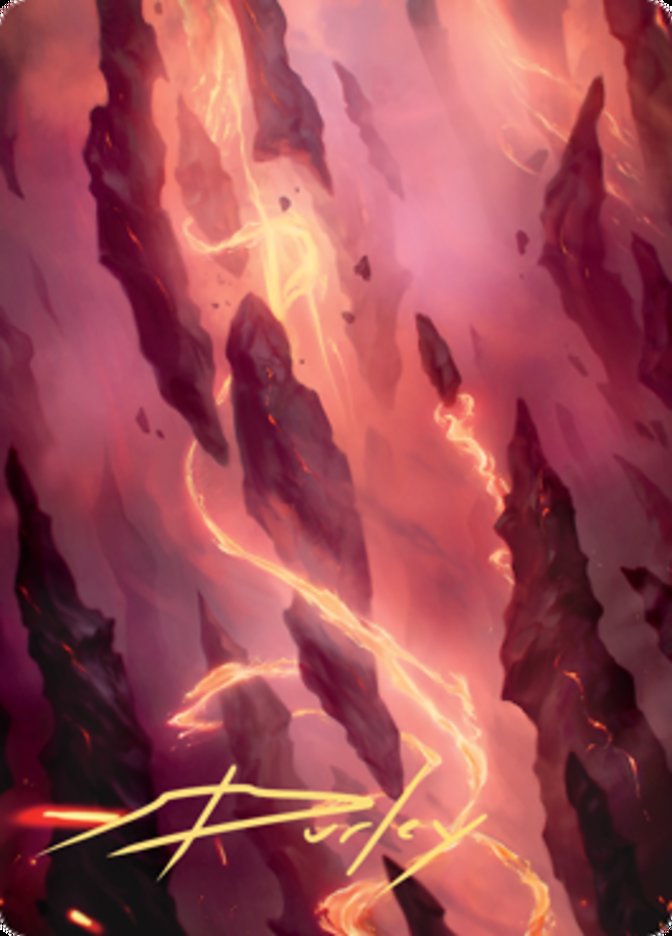 Mountain 1 Art Card (Gold-Stamped Signature) [Zendikar Rising Art Series] | North Game Den