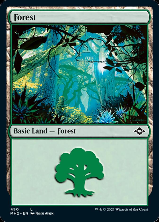 Forest (490) (Foil Etched) [Modern Horizons 2] | North Game Den