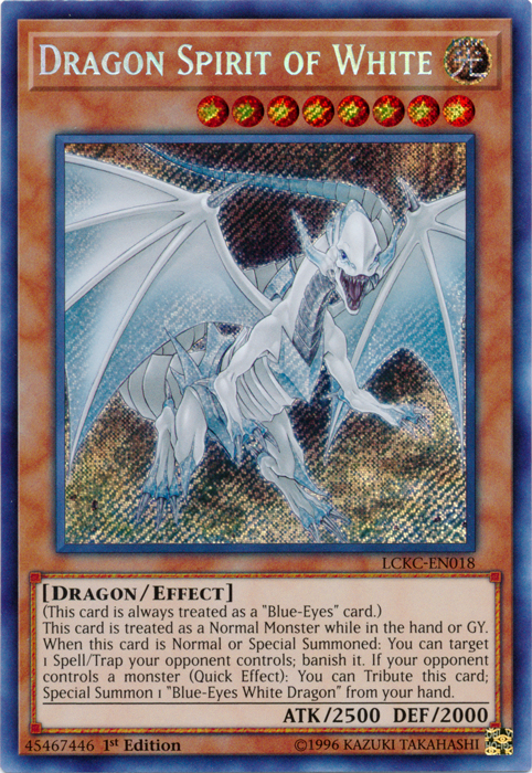 Dragon Spirit of White [LCKC-EN018] Secret Rare | North Game Den