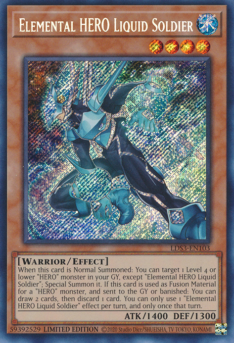 Elemental HERO Liquid Soldier [LDS3-EN103] Secret Rare | North Game Den