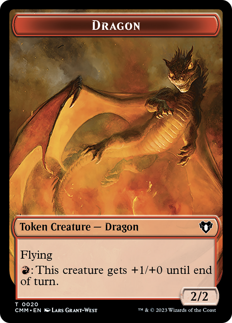 Servo // Dragon (0020) Double-Sided Token [Commander Masters Tokens] | North Game Den