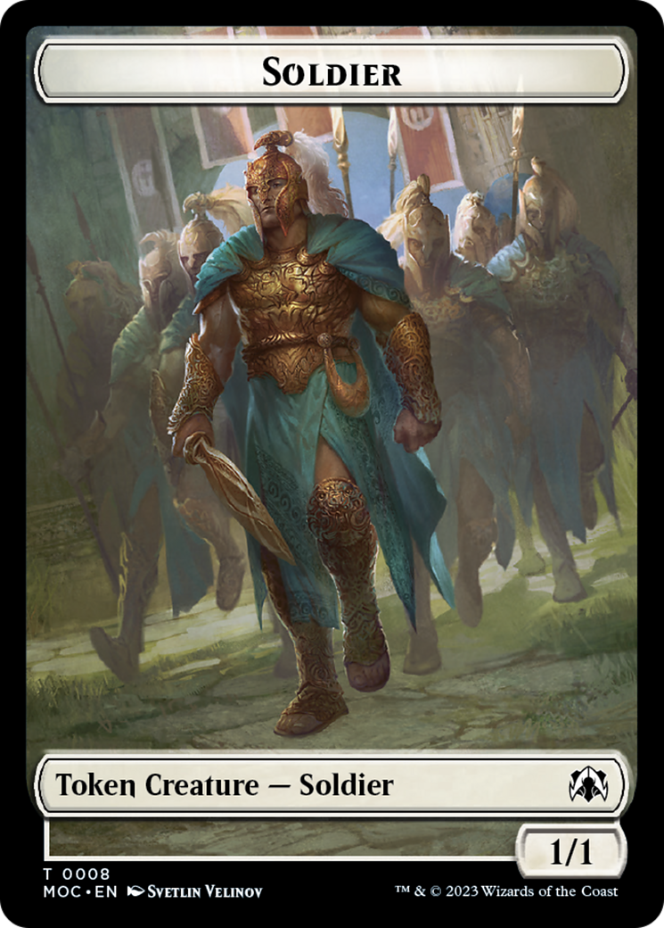 Soldier // Insect Double-Sided Token [March of the Machine Commander Tokens] | North Game Den