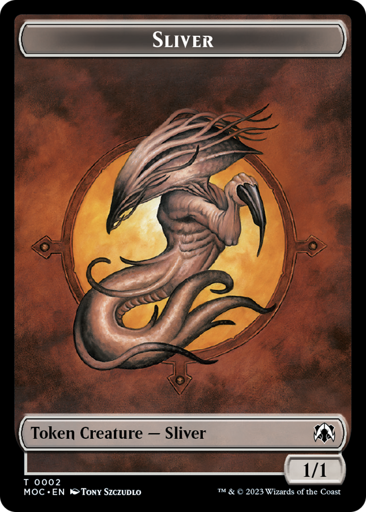 Goblin // Sliver Double-Sided Token [March of the Machine Commander Tokens] | North Game Den