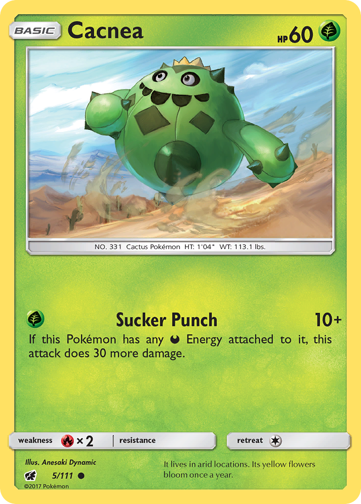 Cacnea (5/111) [Sun & Moon: Crimson Invasion] | North Game Den