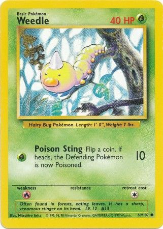 Weedle (69/102) [Base Set Unlimited] | North Game Den