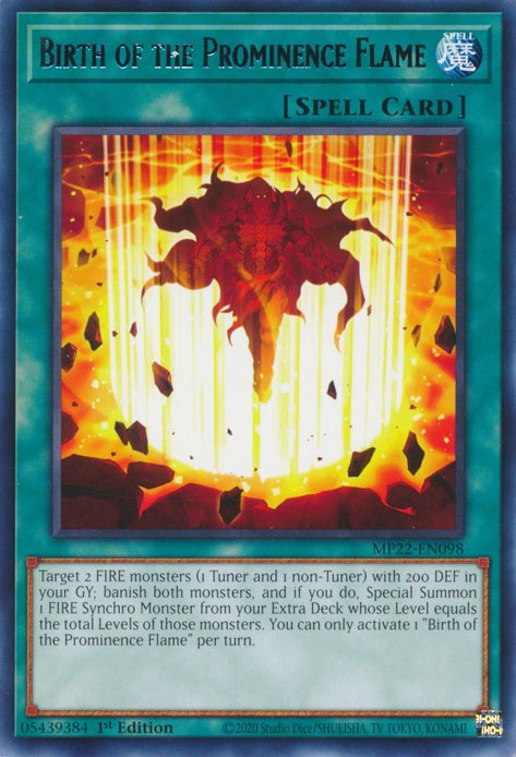 Birth of the Prominence Flame [MP22-EN098] Rare | North Game Den