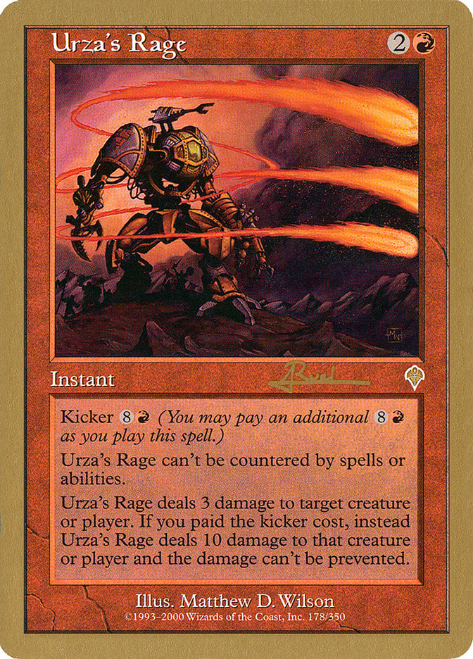 Urza's Rage (Antoine Ruel) [World Championship Decks 2001] | North Game Den