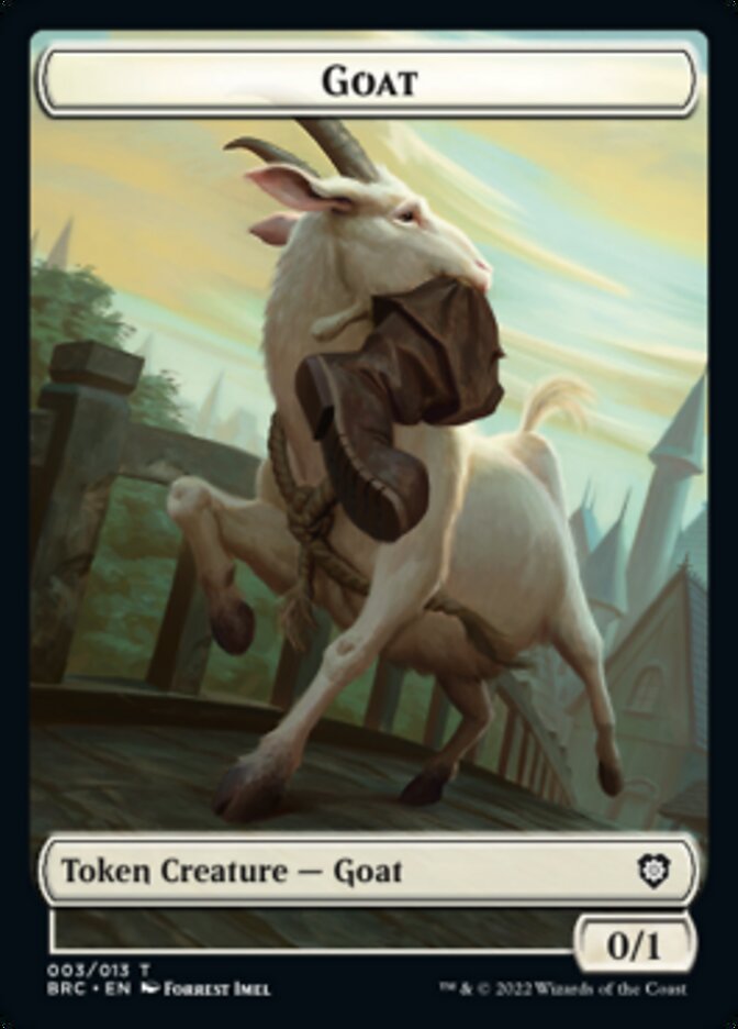 Construct (008) // Goat Double-Sided Token [The Brothers' War Commander Tokens] | North Game Den
