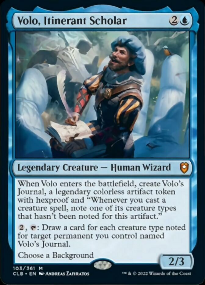 Volo, Itinerant Scholar [Commander Legends: Battle for Baldur's Gate] | North Game Den