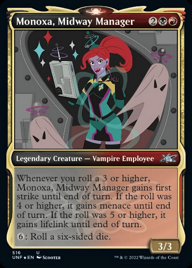 Monoxa, Midway Manager (Showcase) (Galaxy Foil) [Unfinity] | North Game Den