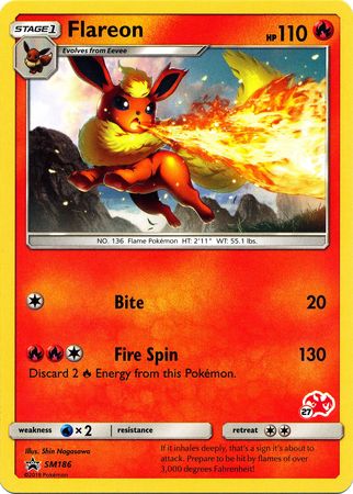 Flareon (SM186) (Charizard Stamp #27) [Battle Academy 2020] | North Game Den