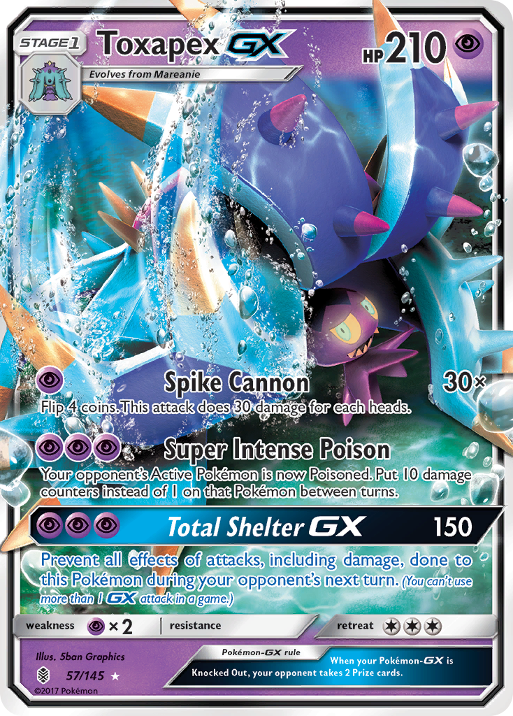 Toxapex GX (57/145) [Sun & Moon: Guardians Rising] | North Game Den