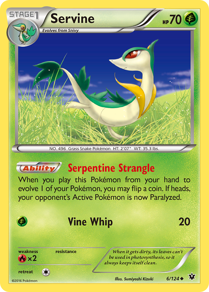 Servine (6/124) [XY: Fates Collide] | North Game Den