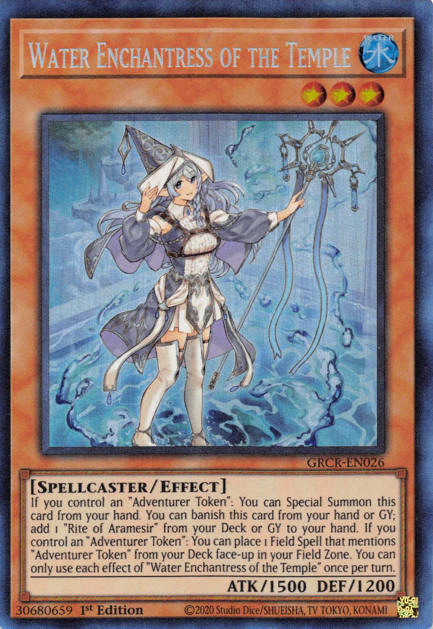 Water Enchantress of the Temple [GRCR-EN026] Collector's Rare | North Game Den