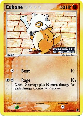 Cubone (60/113) (Stamped) [EX: Delta Species] | North Game Den