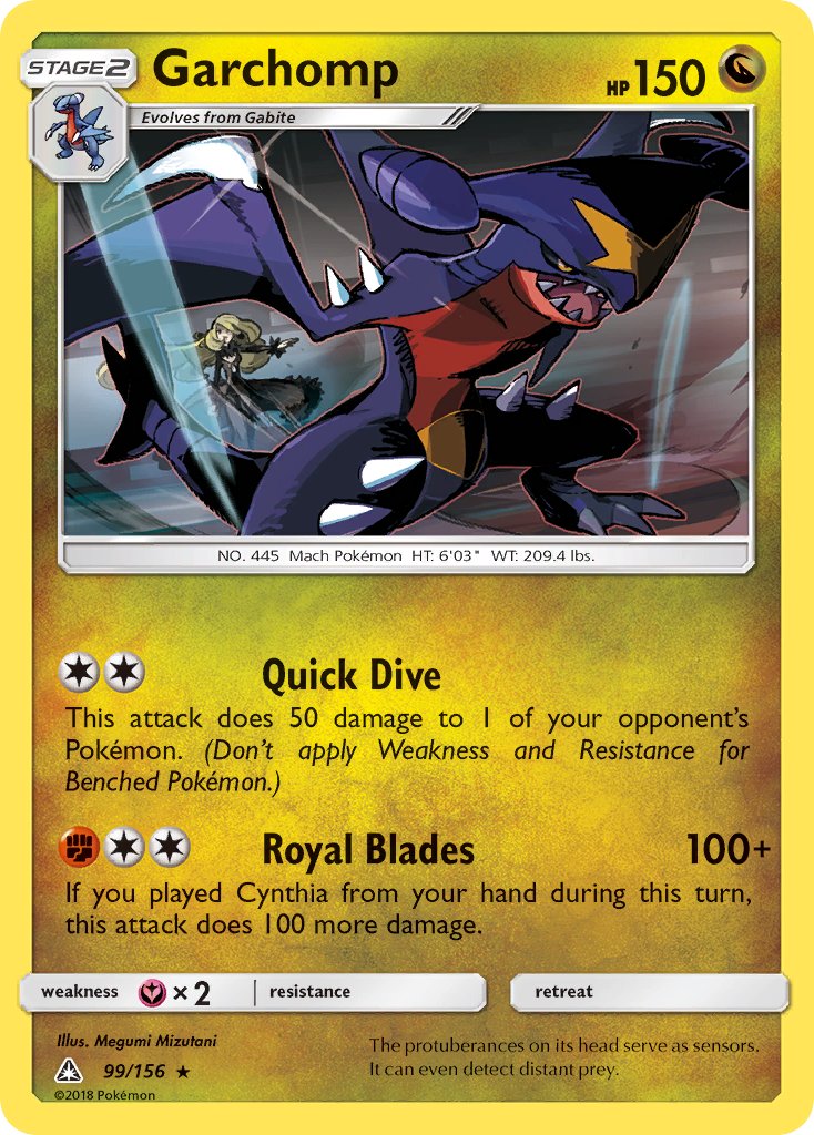 Garchomp (99/156) (Cracked Ice Holo) (Theme Deck Exclusive) [Sun & Moon: Ultra Prism] | North Game Den