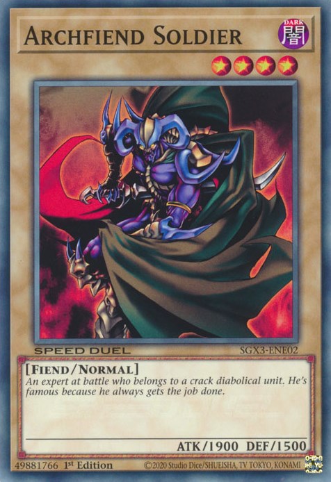 Archfiend Soldier [SGX3-ENE02] Common | North Game Den