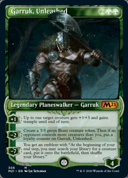 Garruk, Unleashed (Showcase) [Core Set 2021] | North Game Den