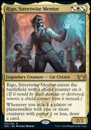 Rigo, Streetwise Mentor (Promo Pack) [Streets of New Capenna Promos] | North Game Den