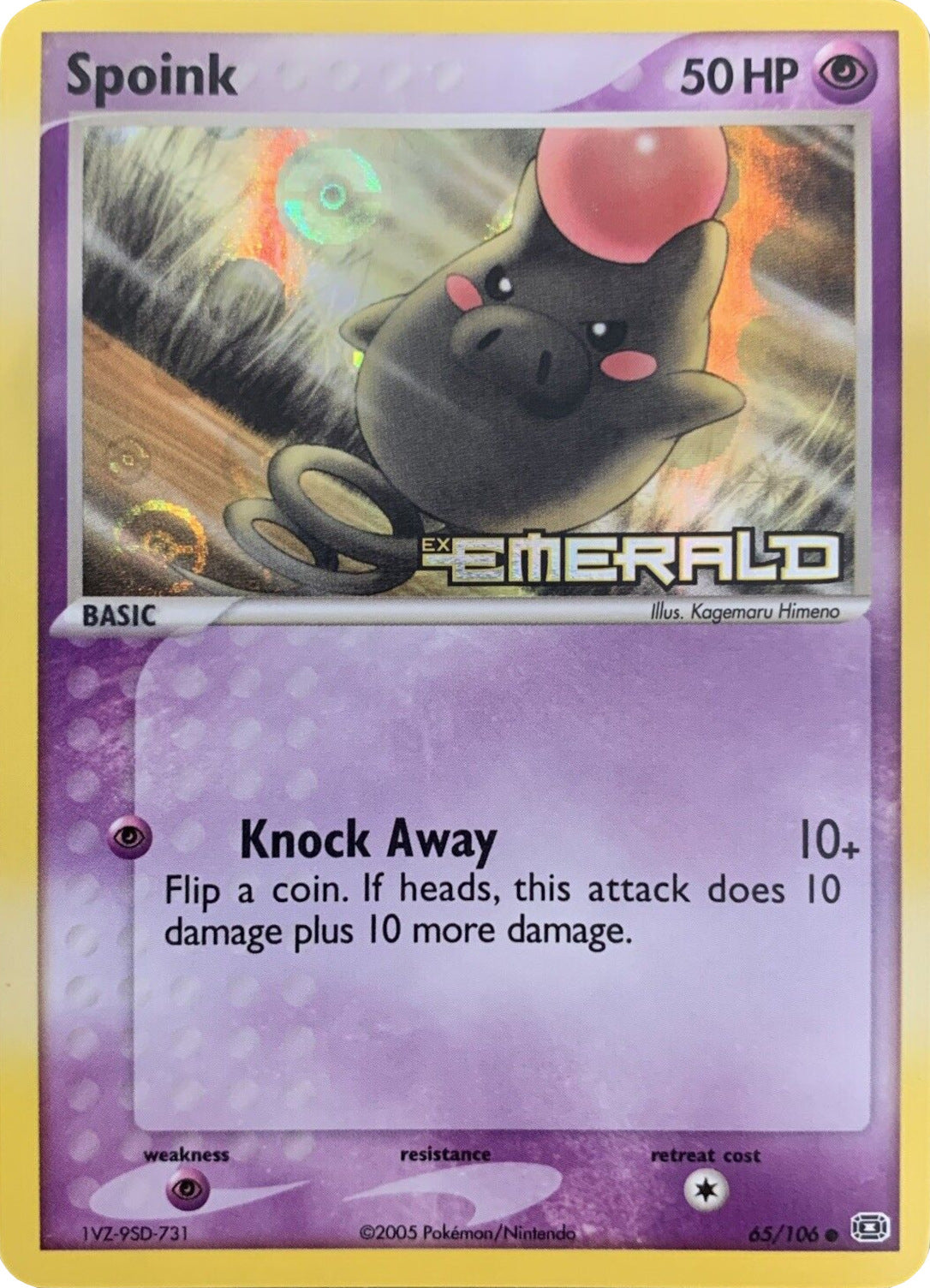 Spoink (65/106) (Stamped) [EX: Emerald] | North Game Den