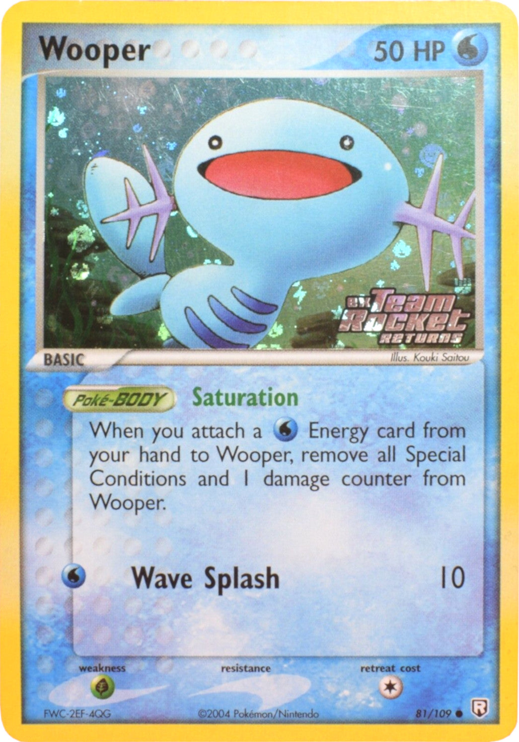 Wooper (81/109) (Stamped) [EX: Team Rocket Returns] | North Game Den