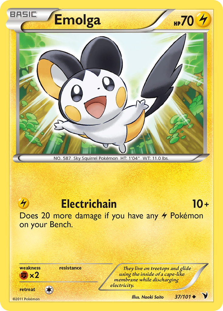 Emolga (37/101) [Black & White: Noble Victories] | North Game Den