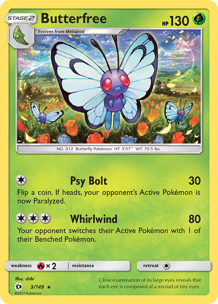 Butterfree (3/149) [Sun & Moon: Base Set] | North Game Den