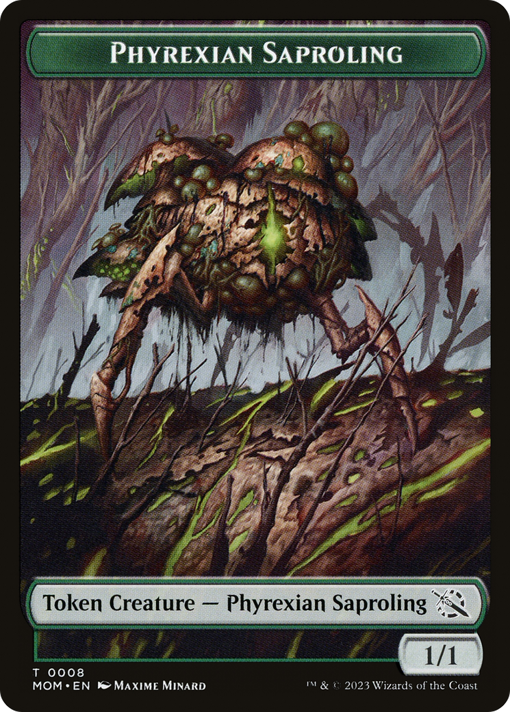 Treasure (20) // Phyrexian Saproling Double-Sided Token [March of the Machine Tokens] | North Game Den