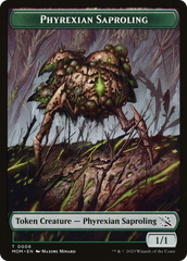 Monk // Phyrexian Saproling Double-Sided Token [March of the Machine Tokens] | North Game Den