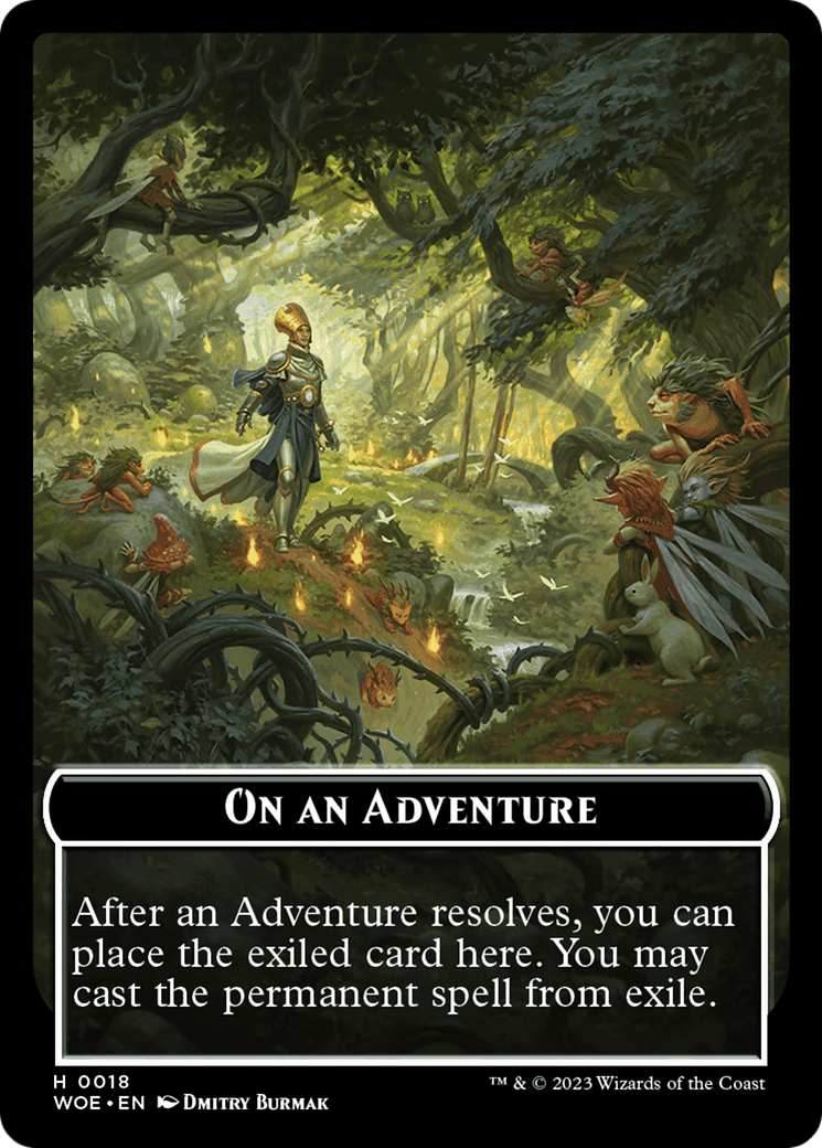 Wicked Role / Cursed Role // Emblem - On An Adventure Double-Sided Token [Wilds of Eldraine Tokens] | North Game Den