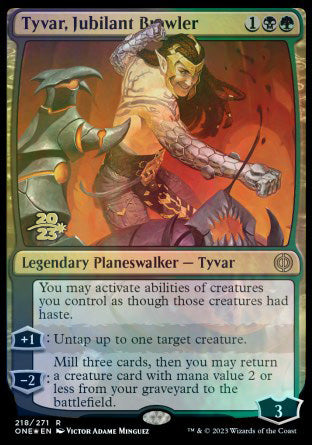 Tyvar, Jubilant Brawler [Phyrexia: All Will Be One Prerelease Promos] | North Game Den