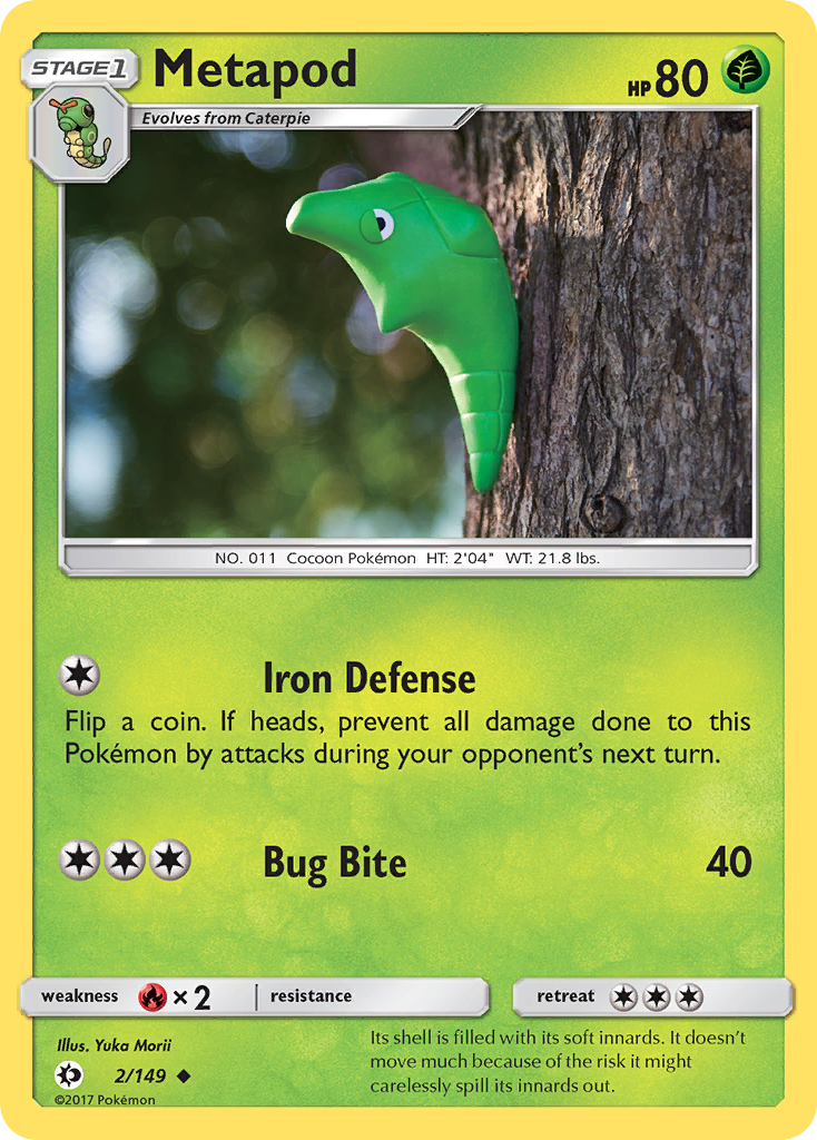 Metapod (2/149) [Sun & Moon: Base Set] | North Game Den