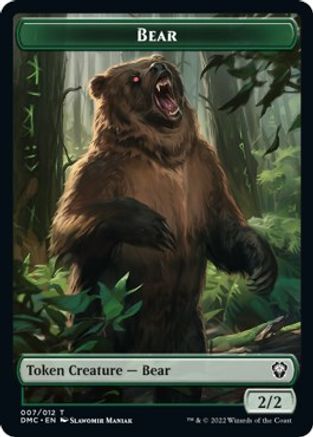 Kavu // Bear Double-sided Token [Dominaria United Commander Tokens] | North Game Den