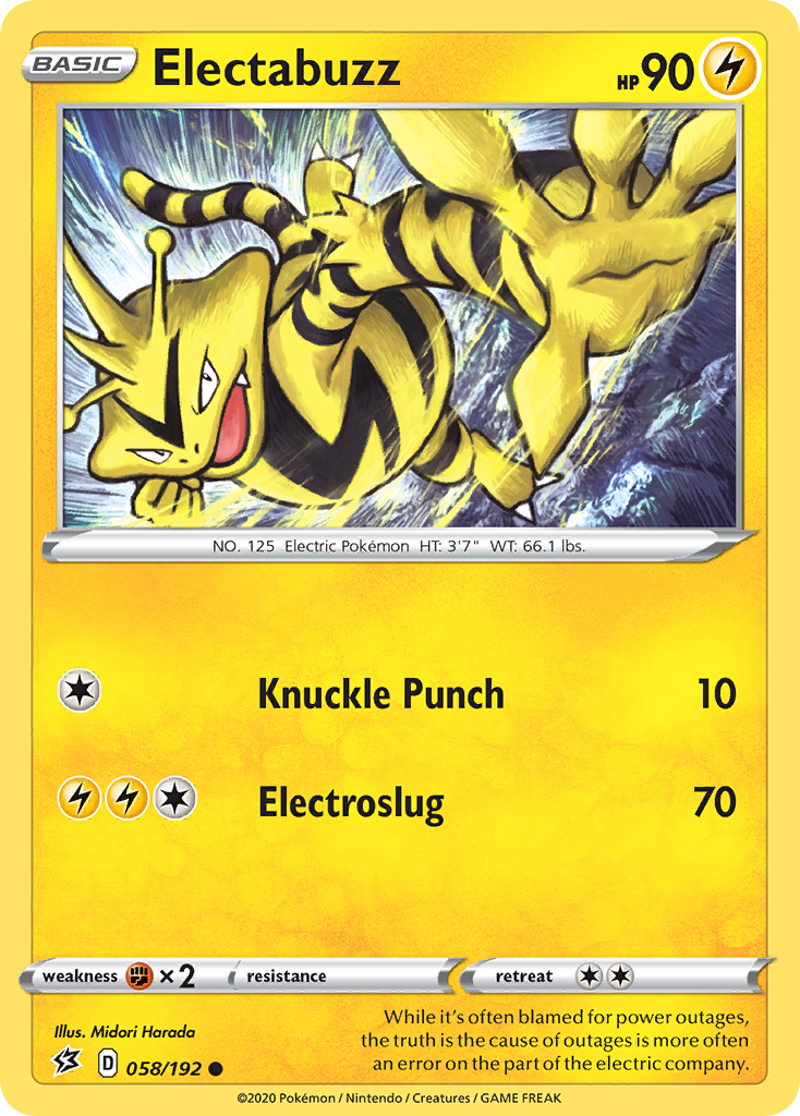 Electabuzz (058/192) [Sword & Shield: Rebel Clash] | North Game Den