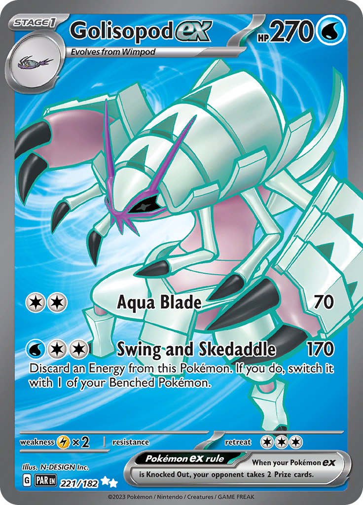 Golisopod ex (221/182) [Scarlet & Violet: Paradox Rift] | North Game Den