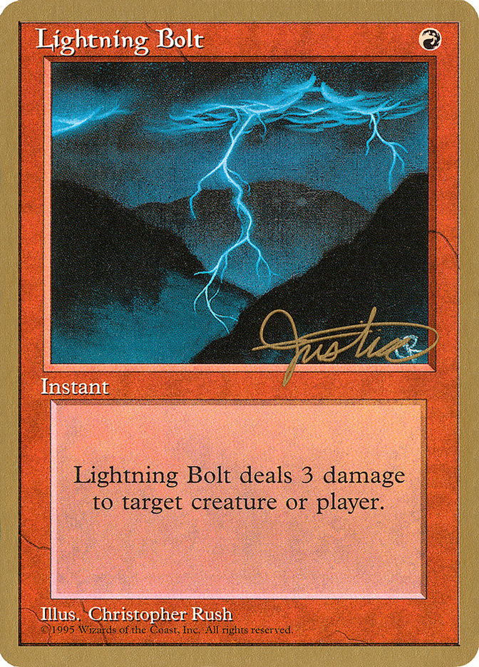 Lightning Bolt (Mark Justice) [Pro Tour Collector Set] | North Game Den