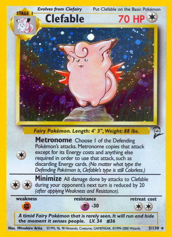 Clefable (5/130) [Base Set 2] | North Game Den